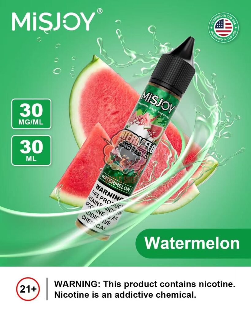 misjoy premium salt nicotine 30mg 30mg liquid usa brand watermelon