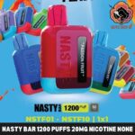 nasty bar 1200 puffs 20mg nicotine none rechargeable vape