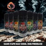 SAMS Vape Max 120ml 3mg Freebase E-Liquid