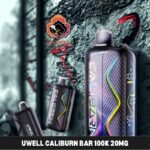 uwell caliburn bar 100k 20mg up to 100000 puffs disposable vape in the uae