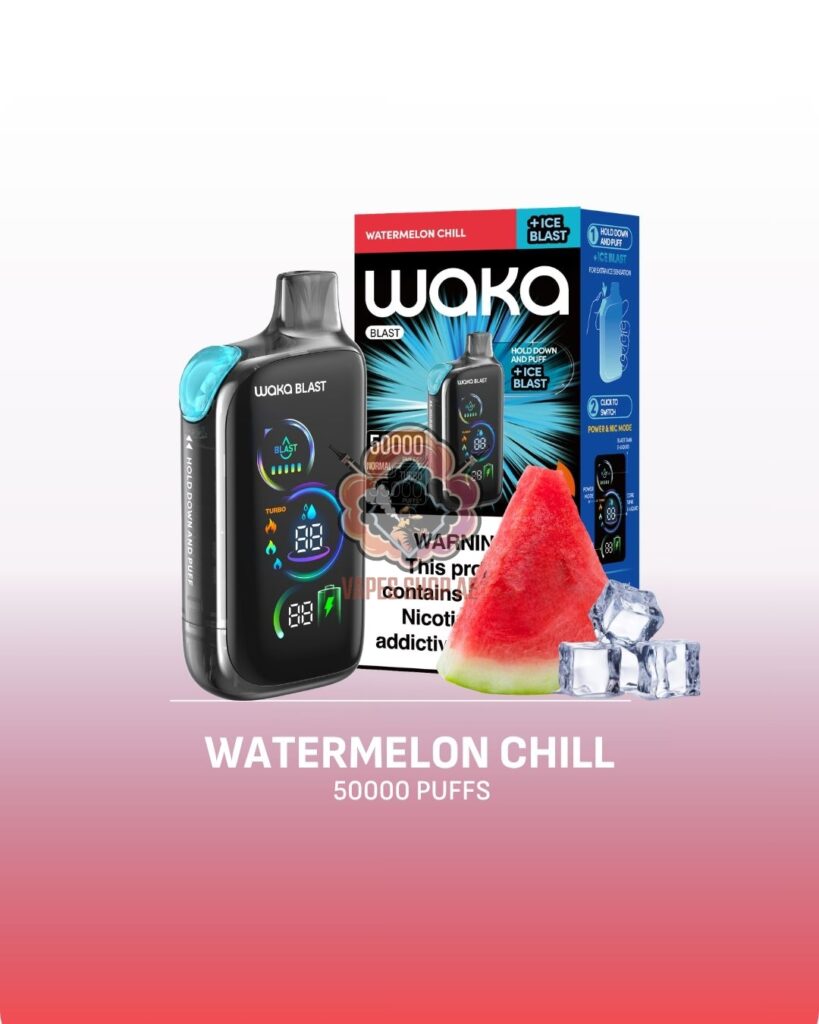 waka blast 50000 puffs disposable vape 50mg in the uae watermelon chill