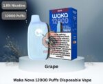 waka nova 12000 puffs 18mg disposable vape grape