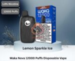waka nova 12000 puffs 18mg disposable vape lemon sparkle ice