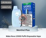 waka nova 12000 puffs 18mg disposable vape menthol plus