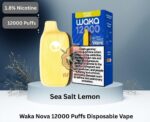 waka nova 12000 puffs 18mg disposable vape sea salt lemon