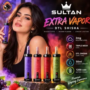 xtra sultan shisha dtl 100k puffs 2mg nicotine triple mesh vape