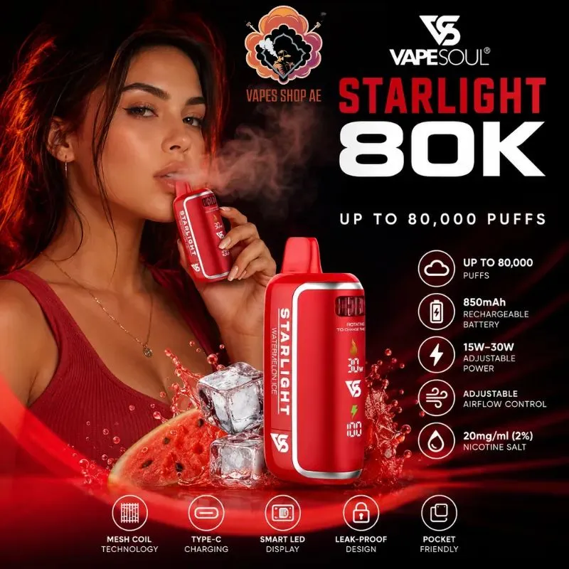 VapeSoul Starlight 80000 Puffs Disposable Vape VapeSoul-Starlight-80000-Puffs-Disposable-Vape