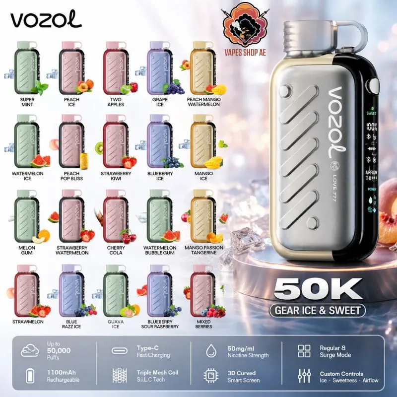 Vozol Gear Ice & Sweet 50000 Puffs Disposable Vape 50MG Vozol-Gear-Ice-Sweet-50000-Puffs-Disposable-Vape-50MG