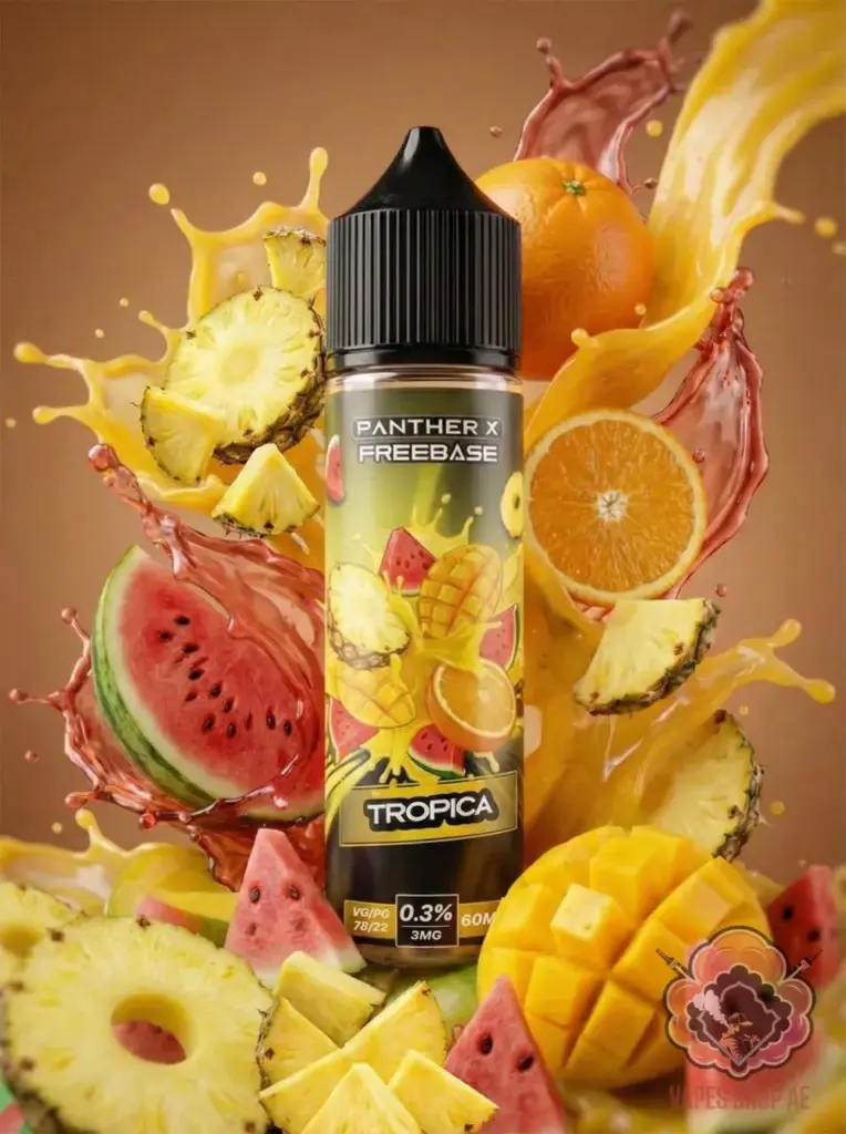 panther x series freebase 3mg nicotine 60ml vape juice tropica
